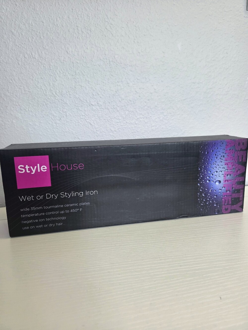 Style House Wet or Dry Styling Iron – 35mm Tourmaline Ceramic